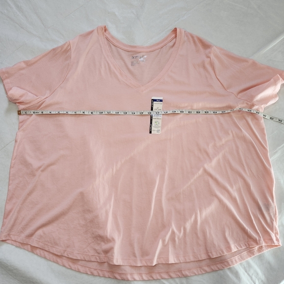 Terra & Sky Size 4X Women's Pink V-Neck Top - Picture 3 of 7